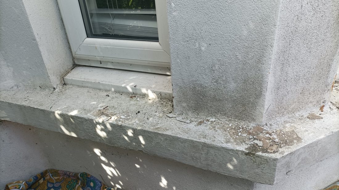 Window surround before painting